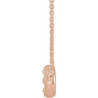 14K Rose Infinity Rosary 18" Necklace 