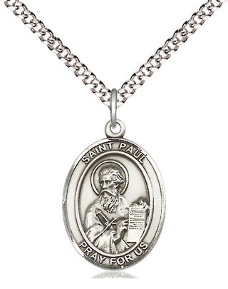 Pewter Saint Paul the Apostle Medal Religious Jewelry Engraved Catholic Saint Jewelry