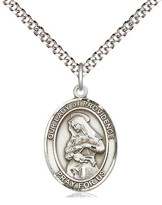 Sterling Silver Our Lady of Providence Medal Religious Jewelry Engraved Catholic Saint Jewelry