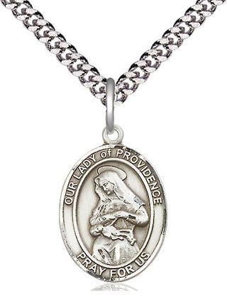 Sterling Silver Our Lady of Providence Medal Religious Jewelry Engraved Catholic Saint Jewelry