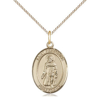 14kt Gold Filled Saint Peregrine Laziosi Medal Religious Jewelry Engraved Catholic Saint Jewelry