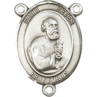 Sterling Silver Saint Peter the Apostle Rosary Center