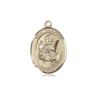 14kt Gold Filled Saint Raymond Nonnatus Medal Engraved Catholic Saint Jewelry
