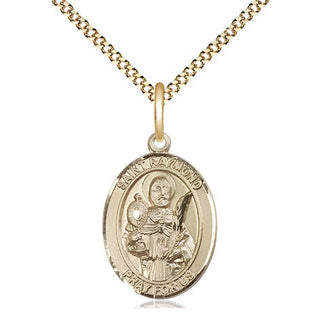 14kt Gold Filled Saint Raymond Nonnatus Medal Religious Jewelry Engraved Catholic Saint Jewelry