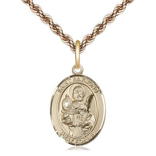 14kt Gold Filled Saint Raymond Nonnatus Medal Religious Jewelry Engraved Catholic Saint Jewelry