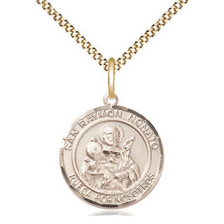 14kt Gold Filled San Ramon Nonato Medal Religious Jewelry Engraved Catholic Saint Jewelry