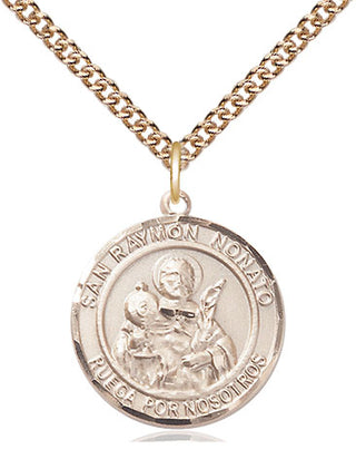 14kt Gold Filled San Ramon Nonato Medal Religious Jewelry Engraved Catholic Saint Jewelry
