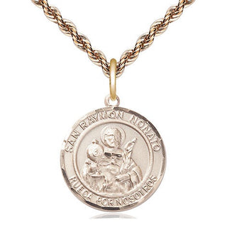 14kt Gold Filled San Ramon Nonato Medal Religious Jewelry Engraved Catholic Saint Jewelry