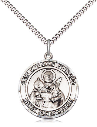 Sterling Silver San Ramon Nonato Medal Religious Jewelry Engraved Catholic Saint Jewelry