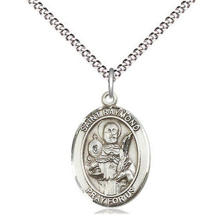 Sterling Silver Saint Raymond Nonnatus Medal Religious Jewelry Engraved Catholic Saint Jewelry