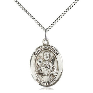 Sterling Silver Saint Raymond Nonnatus Medal Religious Jewelry Engraved Catholic Saint Jewelry