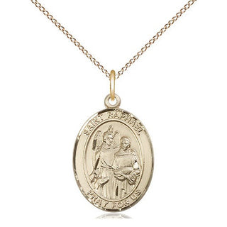 14kt Gold Filled Saint Raphael the Archangel Medal Religious Jewelry Engraved Catholic Saint Jewelry