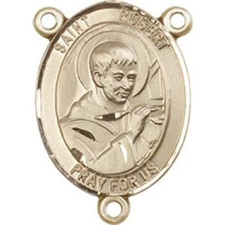 14kt Gold Filled Saint Robert Bellarmine Rosary Center Rosary Center Engraved Catholic Saint Jewelry