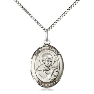 Sterling Silver Saint Robert Bellarmine Medal Religious Jewelry Engraved Catholic Saint Jewelry
