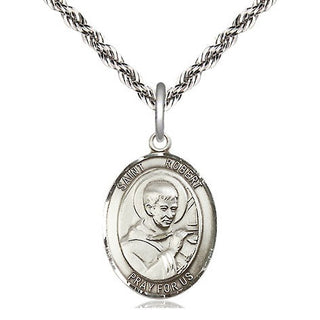 Sterling Silver Saint Robert Bellarmine Medal Religious Jewelry Engraved Catholic Saint Jewelry