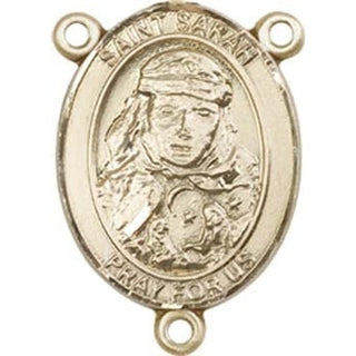 14kt Gold Filled Saint Sarah Rosary Center Rosary Center Engraved Catholic Saint Jewelry