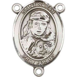 Sterling Silver Saint Sarah Rosary Center