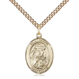 14kt Gold Filled Saint Sarah Medal Religious Jewelry Engraved Catholic Saint Jewelry
