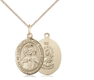 14kt Gold Filled Scapular Medal Religious Jewelry