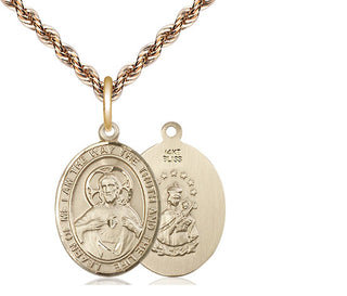 14kt Gold Scapular Medal