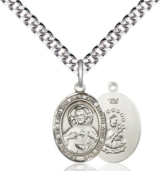 Pewter Scapular Medal Religious Jewelry