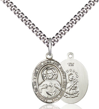 Pewter Scapular Medal Religious Jewelry