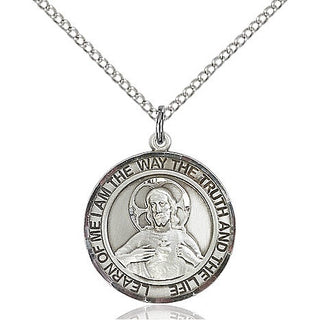 Sterling Silver Scapular Medal Religious Jewelry