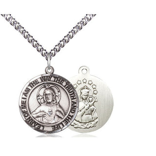 Sterling Silver Scapular Medal Religious Jewelry