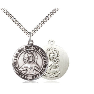 Sterling Silver Scapular Medal Religious Jewelry