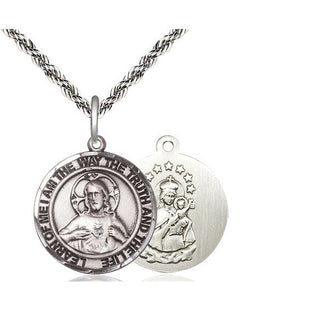 Sterling Silver Scapular Medal Religious Jewelry