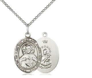 Sterling Silver Scapular Medal Religious Jewelry