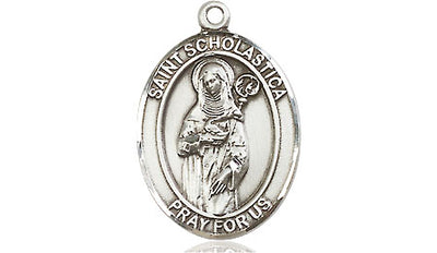 Sterling Silver St. Scholastica Medal | Medium | Engravable
