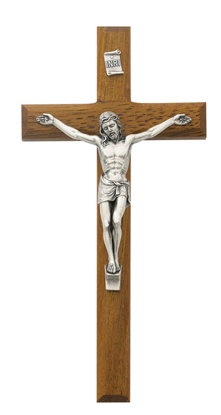  Beveled Walnut Crucifix 