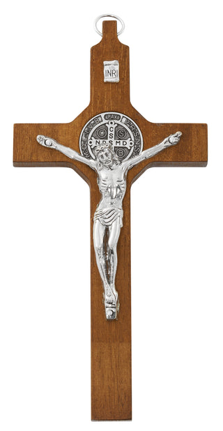 8-inch Walnut St. Benedict Crucifix