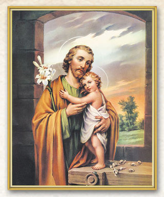 St Joseph 8X10 Plaque - SALE