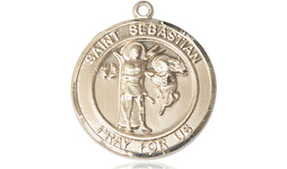 14kt Gold Filled Scapular Medal Engraved Catholic Saint Jewelry