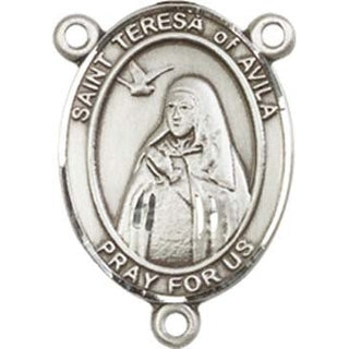 Sterling Silver Saint Teresa of Avila Rosary Center