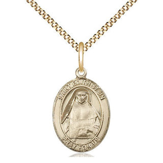 14kt Gold Filled Saint Edith Stein Medal Religious Jewelry Engraved Catholic Saint Jewelry