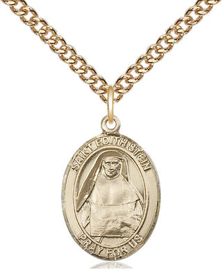 14kt Gold Filled Saint Edith Stein Medal Religious Jewelry Engraved Catholic Saint Jewelry