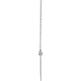 14K White Menorah Star 18" Necklace