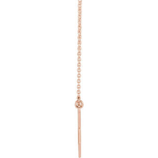 14K Rose Menorah Star 18" Necklace