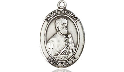 Sterling Silver St. Thomas the Apostle Medal | Medium | Engravable