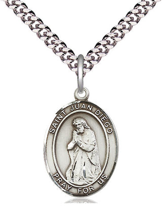 Pewter Saint Juan Diego Medal Religious Jewelry