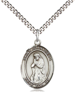 Pewter Saint Juan Diego Medal Religious Jewelry