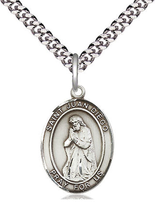 Pewter Saint Juan Diego Medal Religious Jewelry