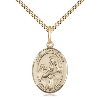 14kt Gold Filled Saint John of God Medal Religious Jewelry Engraved Catholic Saint Jewelry