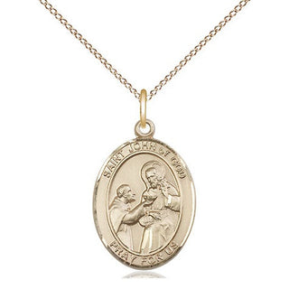 14kt Gold Filled Saint John of God Medal Religious Jewelry Engraved Catholic Saint Jewelry