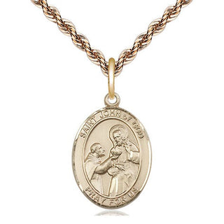 14kt Gold Filled Saint John of God Medal Religious Jewelry Engraved Catholic Saint Jewelry