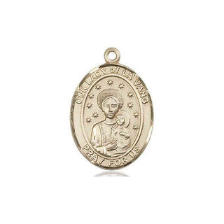 14kt Gold Filled Our Lady of la Vang Medal Engraved Catholic Saint Jewelry