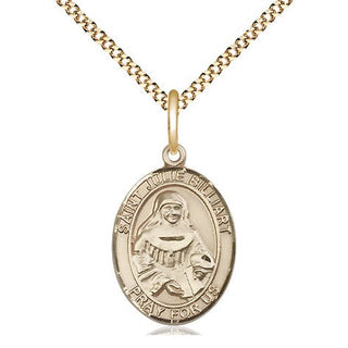 14kt Gold Filled Saint Julie Billiart Medal Religious Jewelry Engraved Catholic Saint Jewelry